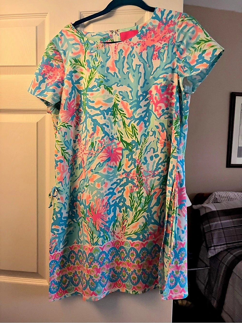 Lilly Pulitzer Blanca Stretch Romper Coral Bay